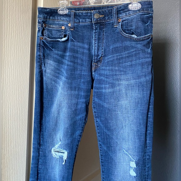 American Eagle Outfitters Men’s Slim Straight Jeans Next Level Flex - Picture 2 of 8